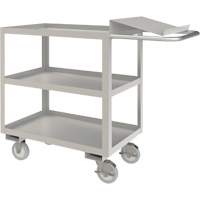 Industrial Grade Order Picking Cart, 39" H x 18-1/8" W x 45" D, 3 Shelves, 1200 lbs. Capacity Helyx Safety & Industrial Supplies