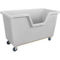 Chariot-caisse &agrave; c&ocirc;t&eacute; ouvert, Poly&eacute;thyl&egrave;ne, 63" lo x 34-1/4'' la x 38-1/2" h, Volume 24 pi³, Capacit&eacute; 1200 lb Helyx Safety & Industrial Supplies