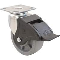 Roulette Emaxx, Pivotant avec frein, 4" (101,6 mm), Envirothane, 1000 lb (453,6 kg) Helyx Safety & Industrial Supplies