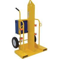Chariot pour chalumeau et bouteille &agrave; gaz, Roues Rempli de mousse, Base de 24" la x 19-1/2" lo, 500 lb Helyx Safety & Industrial Supplies