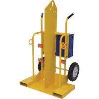 Chariot pour chalumeau et bouteille &agrave; gaz, Roues Rempli de mousse, Base de 24" la x 19-1/2" lo, 500 lb Helyx Safety & Industrial Supplies