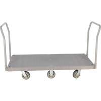 Chariot &agrave; plateforme en plastique robuste, 60" lo x 30" la, 3000 lb cap, Roues Polyur&eacute;thane Helyx Safety & Industrial Supplies