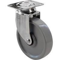 Roulette 2309, Pivotant, 4" (101,6 mm), Gris Envirothane, 350 lb (158,8 kg) Helyx Safety & Industrial Supplies