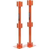 ProGuards Temporary Guard Rail Posts, 8" W x 39" H, Orange Helyx Safety & Industrial Supplies