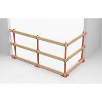 ProGuards Temporary Guard Rail Posts, 8" W x 39" H, Orange Helyx Safety & Industrial Supplies