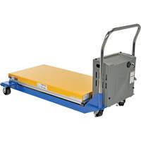 Table &eacute;l&eacute;vatrice aliment&eacute;e c. c. et manuelle &agrave; ciseaux, Acier, 48" lo x 24" la, Capacit&eacute; 1000 lb Helyx Safety & Industrial Supplies