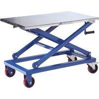 Table &eacute;l&eacute;vatrice manuelle &agrave; ciseaux, 37" lo x 23-1/2" la, Acier, Capacit&eacute; 660 lb Helyx Safety & Industrial Supplies