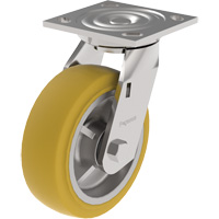 Roulette &agrave; usage moyen de s&eacute;rie 21, Pivotant, 4" (101,6 mm), Ur&eacute;thane, 700 lb (317 kg) Helyx Safety & Industrial Supplies