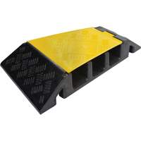 Protecteur de c&acirc;ble tourne-&agrave;-droite robuste Powerhouse, 3 canaux, 12" lo x 19,75" la x 3" h Helyx Safety & Industrial Supplies