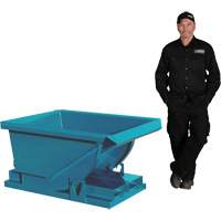 Conteneur autobasculeur extra robuste, Acier, 1/3 vg³, Bleu Helyx Safety & Industrial Supplies
