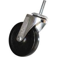 Roulette pivotante &agrave; tige filet&eacute;e pour chariot &agrave; bascule Helyx Safety & Industrial Supplies
