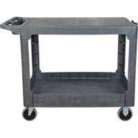 Chariot utilitaire pour l'entretien avec tablette plate, 2 tiers, 25-1/4" x 32-1/4" x 44", Capacit&eacute; 550 lb Helyx Safety & Industrial Supplies
