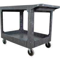 Chariot utilitaire pour l'entretien avec tablette plate, 2 tiers, 25-1/4" x 32-1/4" x 44", Capacit&eacute; 550 lb Helyx Safety & Industrial Supplies