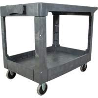 Chariot utilitaire pour l'entretien avec tablette plate, 2 tiers, 25-1/4" x 32-1/4" x 44", Capacit&eacute; 550 lb Helyx Safety & Industrial Supplies
