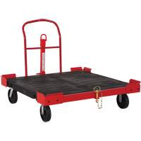Chariot remorquable pour palettes, 54-1/2" lo x 51" la, 2500 lb cap, Roues Polyol&eacute;fine Helyx Safety & Industrial Supplies