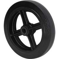 Roue en caoutchouc moul&eacute;, 10" (254 mm) dia. x 2" (50,8 mm) la, Capacit&eacute; de 948 lb (430 kg) Helyx Safety & Industrial Supplies