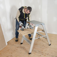 Portable Work-Stand Saw Horse, Aluminum Frame, 12-1/4" D x 36" H Helyx Safety & Industrial Supplies