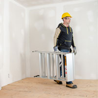 Portable Work-Stand Saw Horse, Aluminum Frame, 12-1/4" D x 48" H Helyx Safety & Industrial Supplies