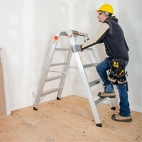 Portable Work-Stand Saw Horse, Aluminum Frame, 12-1/4" D x 56" H Helyx Safety & Industrial Supplies