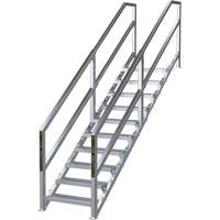 SmartStairs 6-10 Steps Modular Construction Stair System, 75" H Helyx Safety & Industrial Supplies