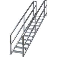 SmartStairs 11-16 Steps Modular Construction Stair System, 120" H Helyx Safety & Industrial Supplies