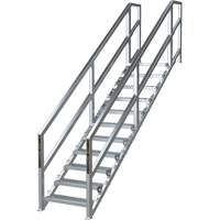 SmartStairs 11-16 Steps Modular Construction Stair System, 120" H Helyx Safety & Industrial Supplies