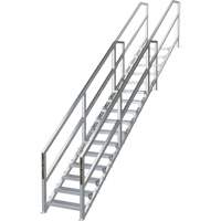 SmartStairs 11-16 Steps Modular Construction Stair System, 120" H Helyx Safety & Industrial Supplies