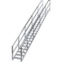 SmartStairs 17-21 Steps Modular Construction Stair System, 157-1/2" H Helyx Safety & Industrial Supplies