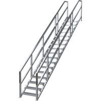SmartStairs 17-21 Steps Modular Construction Stair System, 157-1/2" H Helyx Safety & Industrial Supplies