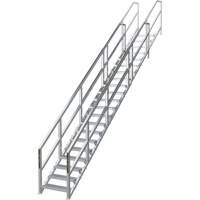 SmartStairs 17-21 Steps Modular Construction Stair System, 157-1/2" H Helyx Safety & Industrial Supplies