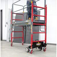 Complete Motorized Buildman 6' Baker Scaffold Kit, 31" D x 118-3/4" H Helyx Safety & Industrial Supplies