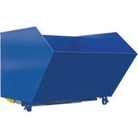 Conteneur autobasculeur robuste en style H, Acier, 1-1/2 vg³, Bleu Helyx Safety & Industrial Supplies
