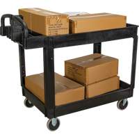 Chariot utilitaire, 2 tiers, 25-5/8" x 33-1/2" x 43-3/4", Capacit&eacute; 550 lb Helyx Safety & Industrial Supplies