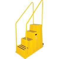 Industrial Step Stool, 4 Steps, 44" x 22-1/4" x 65-1/8" High Helyx Safety & Industrial Supplies