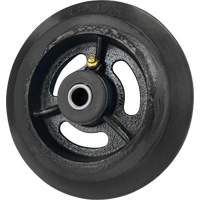 Roue en caoutchouc moul&eacute;, 6'' (152 mm) dia. x 1-1/2" (38 mm) la, Capacit&eacute; de 450 lb (204 kg) Helyx Safety & Industrial Supplies