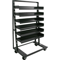 Single-Sided Heavy Duty A-Frame Cart with 6 Trays, 38" x 25" x 63", 2500 lbs. Capacity Helyx Safety & Industrial Supplies