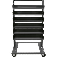 Single-Sided Heavy Duty A-Frame Cart with 6 Trays, 38" x 25" x 63", 2500 lbs. Capacity Helyx Safety & Industrial Supplies