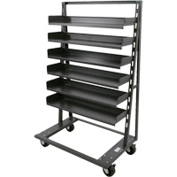 Single-Sided Heavy Duty A-Frame Cart with 6 Trays, 38" x 25" x 63", 2500 lbs. Capacity Helyx Safety & Industrial Supplies