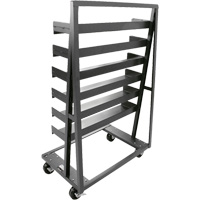 Single-Sided Heavy Duty A-Frame Cart with 6 Trays, 38" x 25" x 63", 2500 lbs. Capacity Helyx Safety & Industrial Supplies