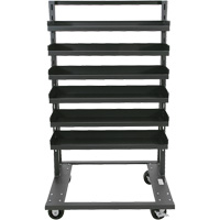 Single-Sided Heavy Duty A-Frame Cart with 6 Lipped Trays, 38" x 25" x 63", 2500 lbs. Capacity Helyx Safety & Industrial Supplies