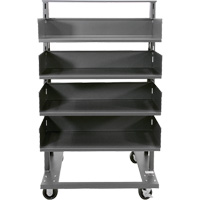 Single-Sided Heavy Duty A-Frame Cart with 4 Large Trays, 38" x 25" x 63", 2500 lbs. Capacity Helyx Safety & Industrial Supplies