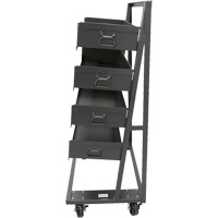 Single-Sided Heavy Duty A-Frame Cart with 4 Large Trays, 38" x 25" x 63", 2500 lbs. Capacity Helyx Safety & Industrial Supplies
