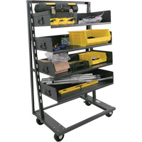 Single-Sided Heavy Duty A-Frame Cart with 4 Large Trays, 38" x 25" x 63", 2500 lbs. Capacity Helyx Safety & Industrial Supplies