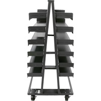 Double-Sided Heavy Duty A-Frame Cart with 12 Trays, 38" x 30" x 63", 2500 lbs. Capacity Helyx Safety & Industrial Supplies