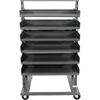 Double-Sided Heavy Duty A-Frame Cart with 12 Trays, 38" x 30" x 63", 2500 lbs. Capacity Helyx Safety & Industrial Supplies