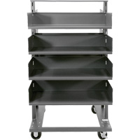 Double-Sided Heavy Duty A-Frame Cart with 8 Large Trays, 38" x 30" x 63", 2500 lbs. Capacity Helyx Safety & Industrial Supplies