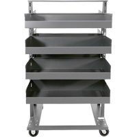 Double-Sided Heavy Duty A-Frame Cart with 8 Large Lipped Trays, 38" x 30" x 63", 2500 lbs. Capacity Helyx Safety & Industrial Supplies