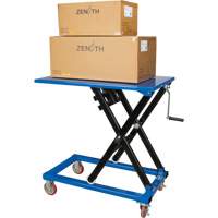 Table &eacute;l&eacute;vatrice manuelle &agrave; ciseaux, 37-3/8" lo x 23-5/8" la, Acier, Capacit&eacute; 660 lb Helyx Safety & Industrial Supplies