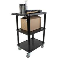 Chariot utilitaire avec tablette plate, 3 tiers, 18-1/8" x 37-3/8" x 27-3/4", Capacit&eacute; 330 lb Helyx Safety & Industrial Supplies