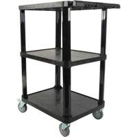 Chariot utilitaire avec tablette plate, 3 tiers, 18-1/8" x 37-3/8" x 27-3/4", Capacit&eacute; 330 lb Helyx Safety & Industrial Supplies